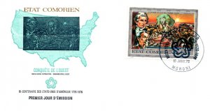 Comoro Islands, Worldwide First Day Cover, Americana