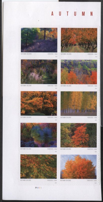 US 5929-5938 (mnh block of 10; left half of sheet) (73¢) autumn colors (2024)