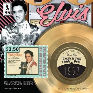 Micronesia 2012 - Elvis Presley Music - Souvenir Stamp Sheet - Scott #984 - MNH