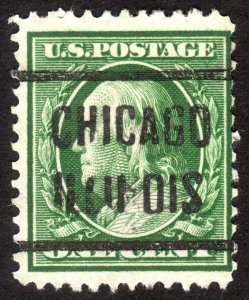 1908, US 1c, Franklin, Used, Chicago precancel, Sc 331