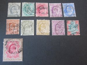 India 1902 Sc 60-8,70,71 FU