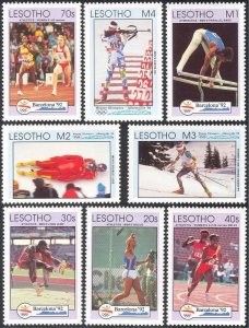 Lesotho 1992 MNH Stamps Scott 917-924 Sport Olympic Games Athletics Skiing