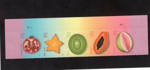 4253-4257 Tropical Fruit, MNH strip/5 w/plate #