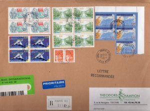 France 1997 Registered Letter France to England Postal History see list under