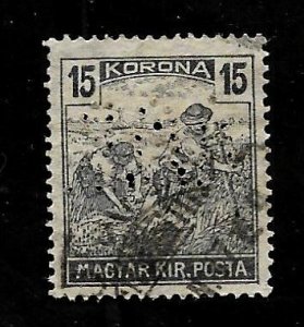 Hungary 1923 - U - Perfin - Scott #351