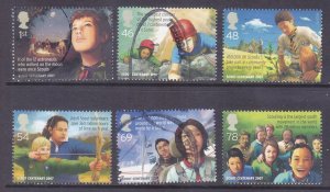 Great Britain 2492-97 Used 2007 Scouting Centenary Full set of 6