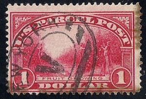 Q12 1 Dollar SUPERB FANCY CANCEL Fruit Growing (1913) Stamp used F