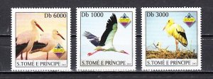 St. Thomas, 2003 issue. Birds set of 3.