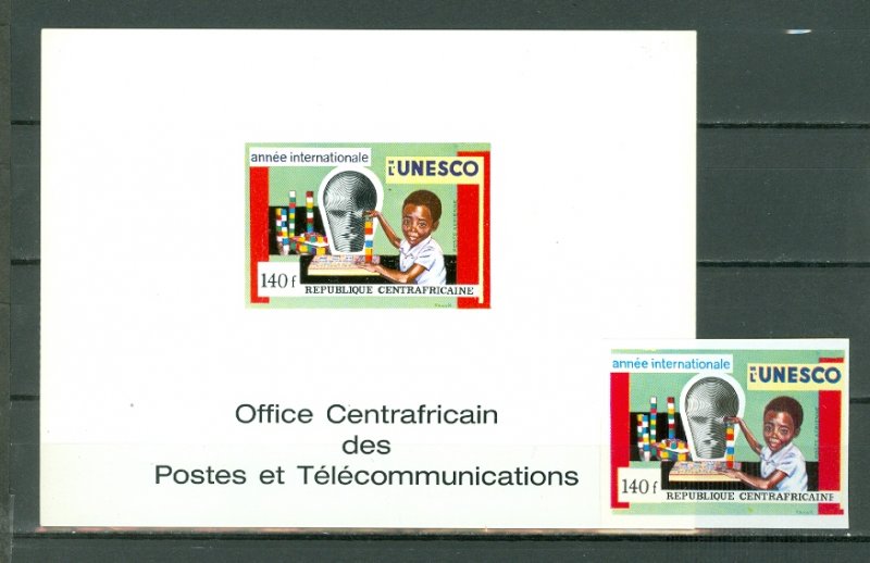 CENTRAL AFRICAN REP. #C90..IMPERF + DELUXE PROOF...MNH...$15.00