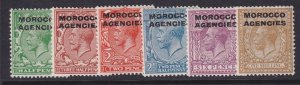 Morocco Agencies, (GB Offices), Scott 220-225 (SG 55/61), MHR