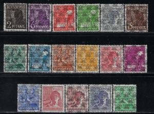 Germany AM Post Scott # 617 - 633, mint nh, cpl. set, incl # 631a