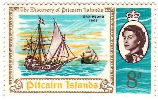 Pitcairn Islands Scott 69 (1967: San Pedro 17th Century Spanish Brigantine)