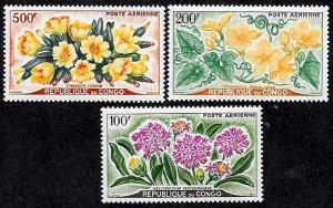 Congo 1961, Airmail Flora Fauna Flowers MNH  set # C2-C4