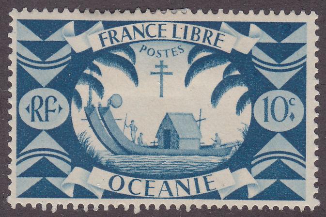 French Polynesia 137 Early Double Canoe 1942