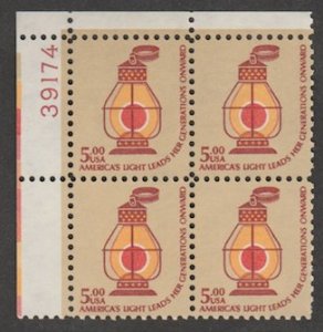 U.S. Scott #1612 Lantern Stamp - Mint NH Plate Block