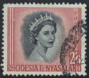 RHODESIA & NYASALAND 1954 2/6 SG12 USED