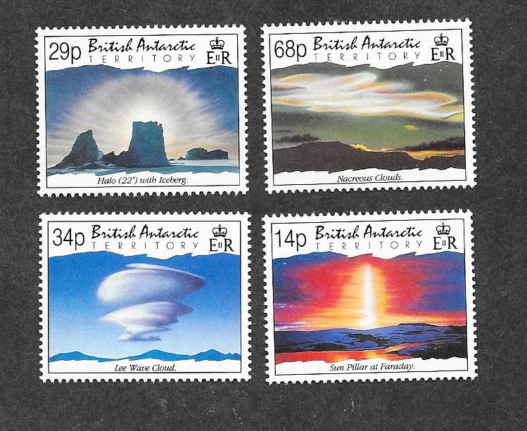 British Antarctic Territory 198-201 Mint NH MNH Clouds!