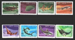 Vietnam. 1980. 1111-18. Sharks, fauna. USED.