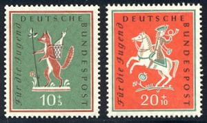 GERMANY #B360-61 Mint NH: 1958 Semi-Postals