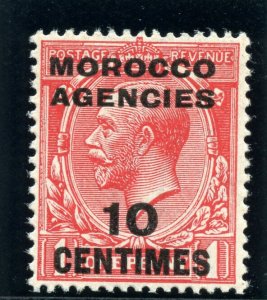 Morocco Agencies 1917 KGV 10c on 1d scarlet superb MNH. SG 193. Sc 403.