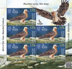 Kyrgyzstan 2021 Bird of the Year The Bearded Vulture sheetlet MNH