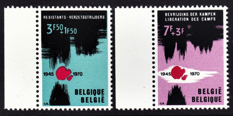 Belgium Scott B859-60 complete set F to VF mint OG NH.  FREE...