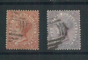 70322 - British HONDURAS - STAMP: Stanley Gibbons #  13 + 20 - Finely Used 