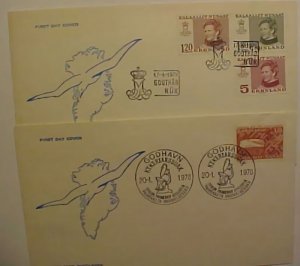 GREENLAND FDC 1978 2 DIFF