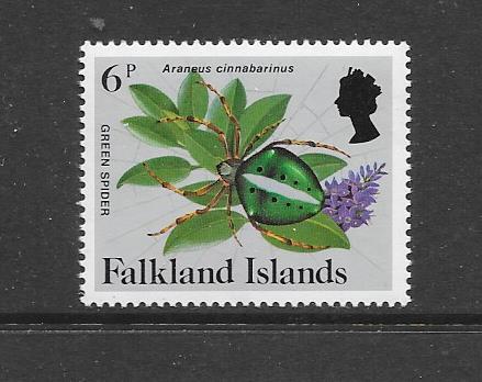 INSECTS - FALKLAND ISLANDS-#392 GREEN SPIDER   MNH