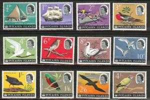 Pitcairn Islands Scott 39-50 MNH** disturbed gum 1964 