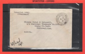 Field Post Office #453 Nice backstamps 1941 w/flag Canada