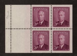 CANADA Sc# 286b MNH FVF KGVI Booklet Pane