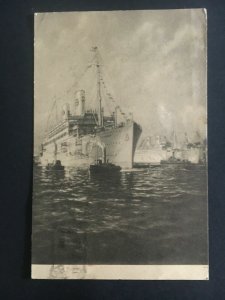 1935 Hamilton Bermuda to US Postcard cover Jubilee Ship