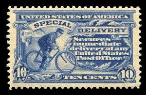United States, Special Delivery #E8 Cat$110, 1911 10c ultramarine, slightly d...