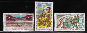 CAMEROUN    C150-C152 MNH WORLD CUP SET, PELE & TEAM 1970