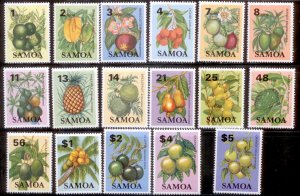 Samoa 1983 SC# 600-8,610-11,613-18 Fruits M hing remnant CH3