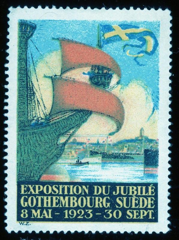 1923 Sweden  Gothenburg Anniversary Exhibition POSTER STAMP