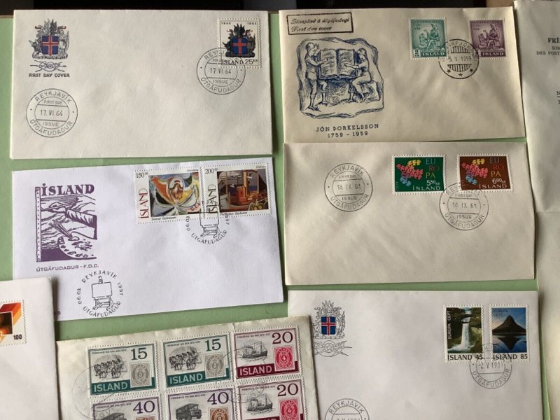 Iceland first day covers 12 items Ref A1920