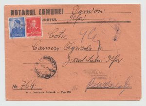 1944 ROMANIA COVER USED LEGAL ROYAL POST DOMNESTI ILFOV