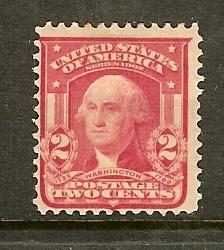 Scott #319, 2c Washington, Fine Centering, Type I, MH