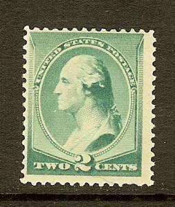 Scott #213, 2c Washington, Fine Centering, MH