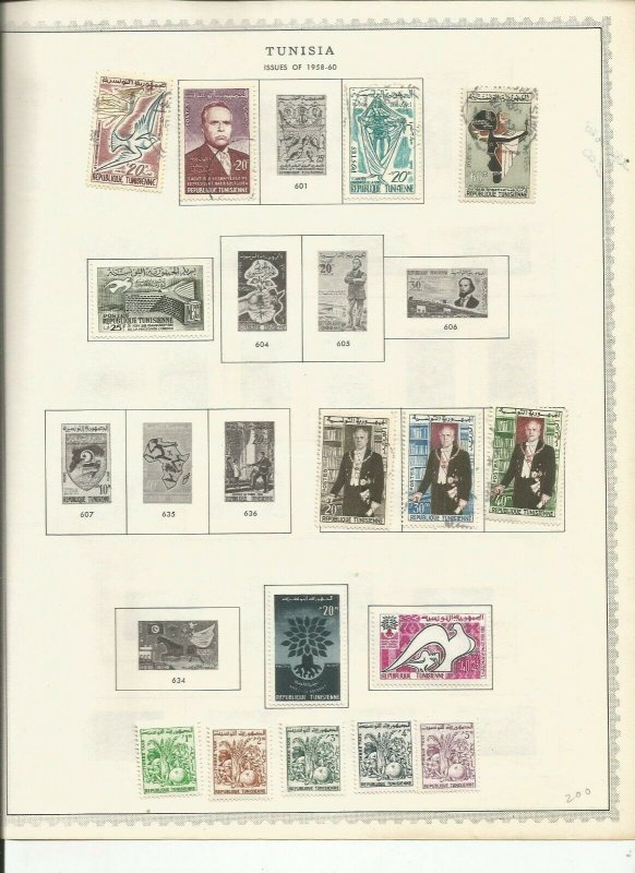 TUNISIA  OLD  MH/USED COLECTION WITH CLASSICS 7 PAGES