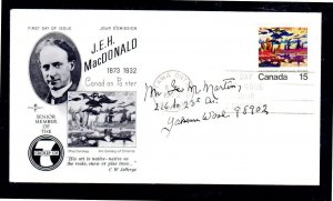 CANADA #617 MIST FANTASY , NORTHLAND #6 ENVELOPE FDC 6/18/73 USED a