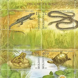 MOLDOVA 2005 - Scott# 505 S/S Reptiles NH