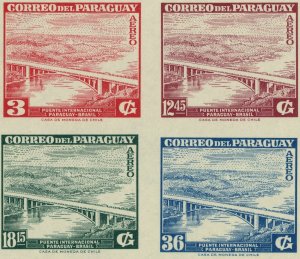 Paraguay Brazil Bridge #C277a Airmail Souvenir Sheet 1961 Latin America Mint NH