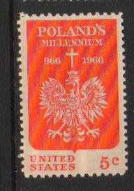 #1313 MNH  5c Polish Millennium 1966 Issue