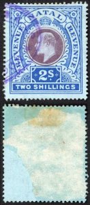 Natal BF110 2/- Blue and Violet on Blue