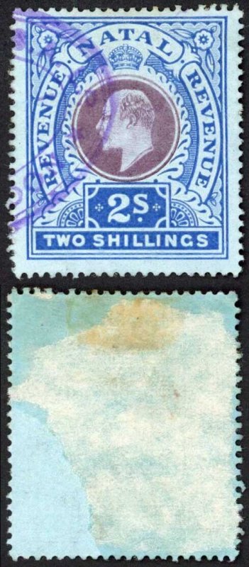 Natal BF110 2/- Blue and Violet on Blue