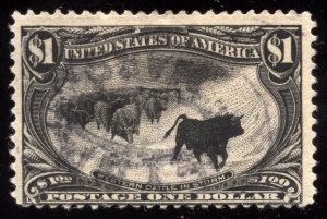 #292 F-VF  1898 CATTLE IN STORM $1 TRANS-MISS EXPOSITION 11144 ⭐⭐⭐⭐⭐