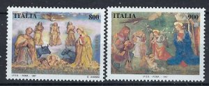 Italy 2183-84 MNH 1997 Christmas